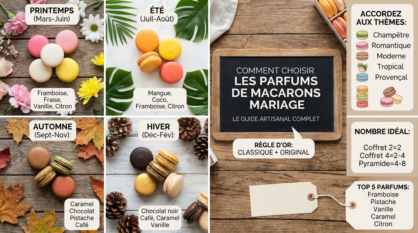 Choisir les parfums de macarons pour mariage