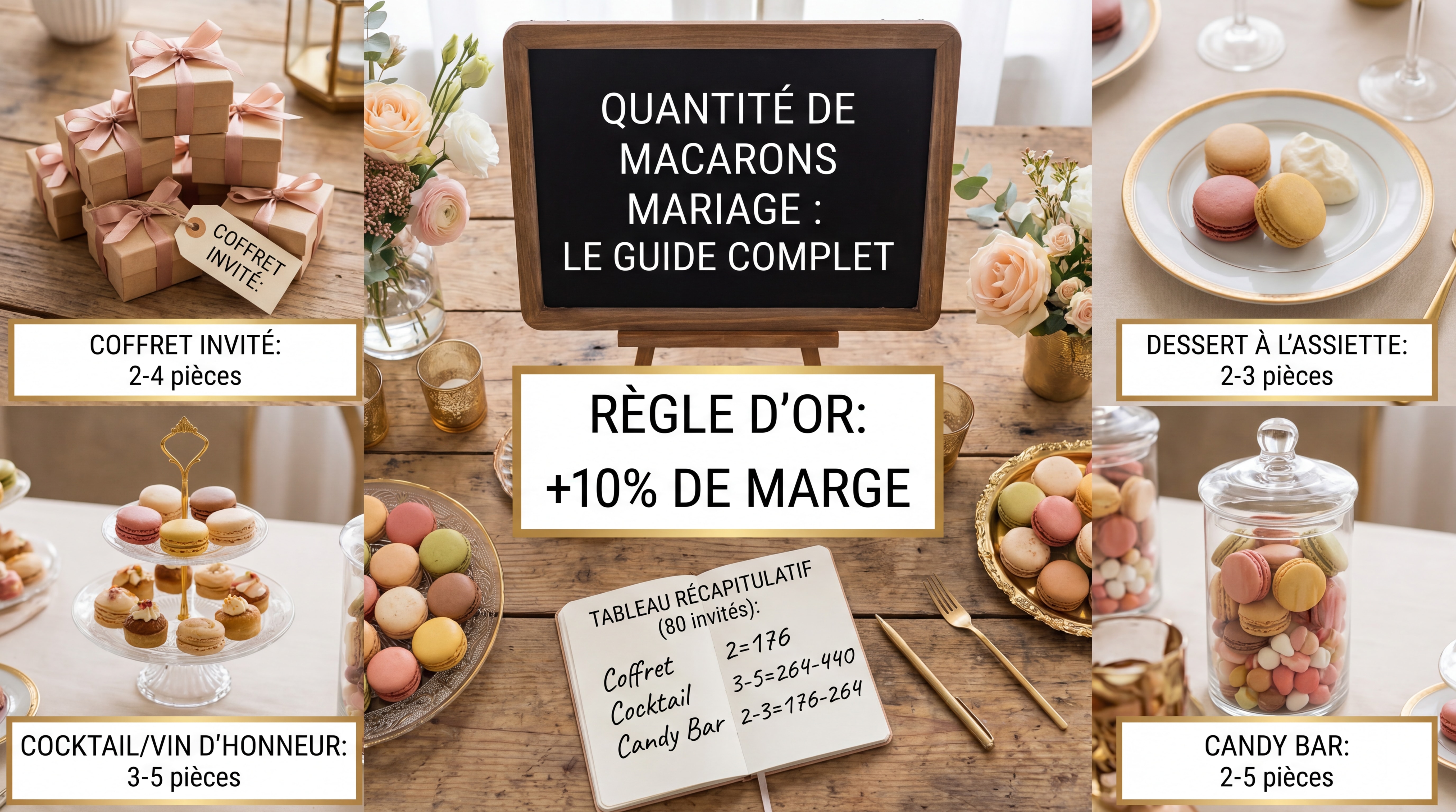 Quantité macarons mariage