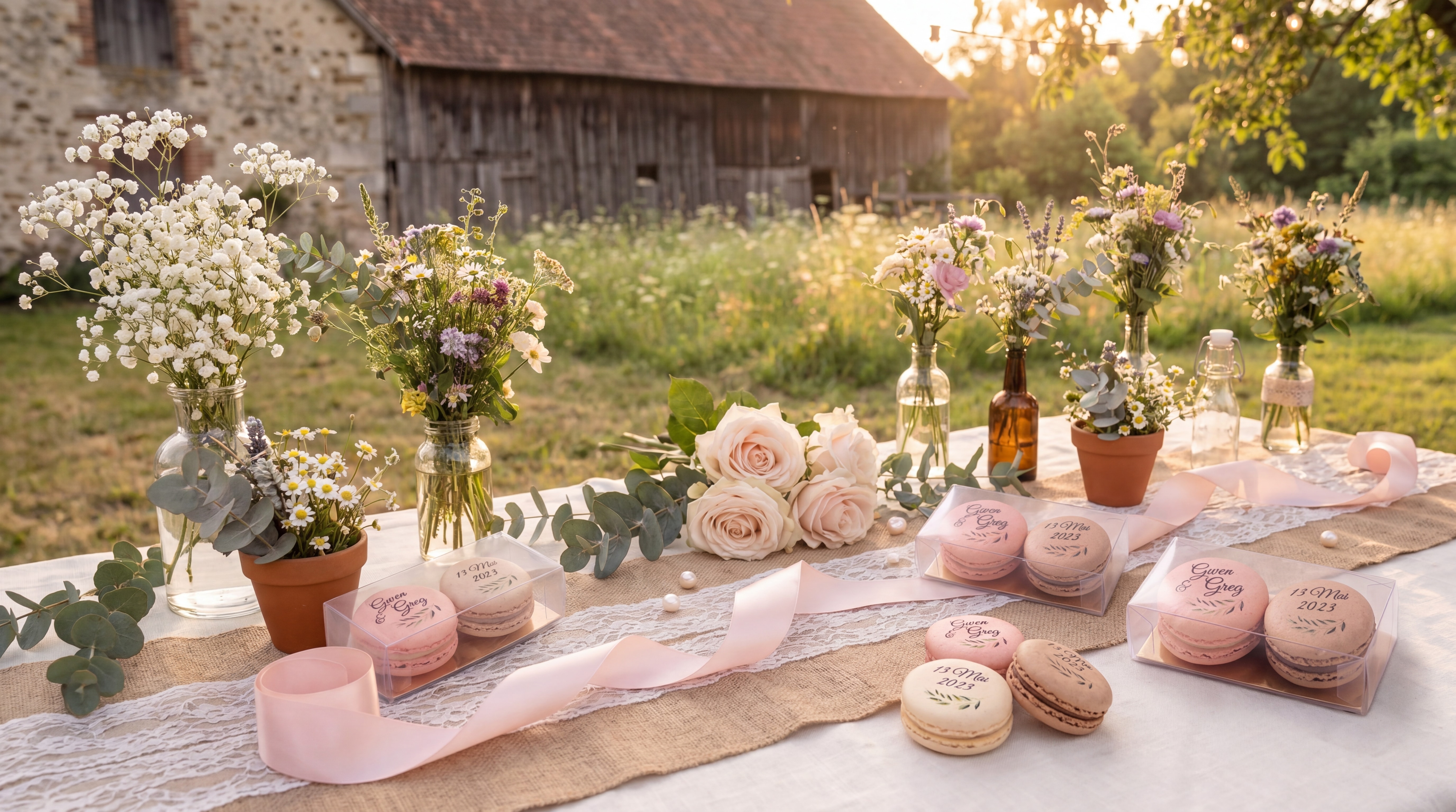 Macarons personnalisés mariage Provence